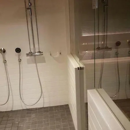 City Centre Studio, Hakaniemi Metro, Design Sauna, Kingsize Bed.